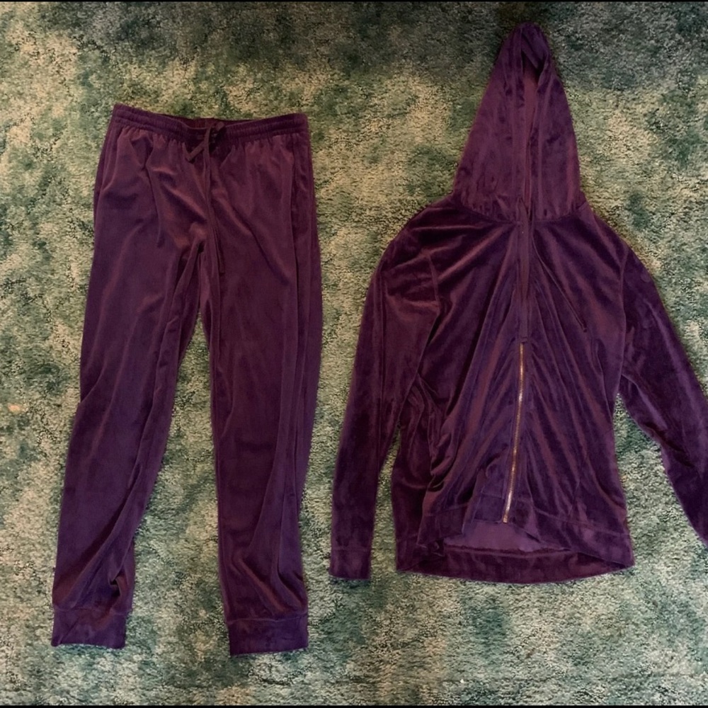 Purple velvet outfit